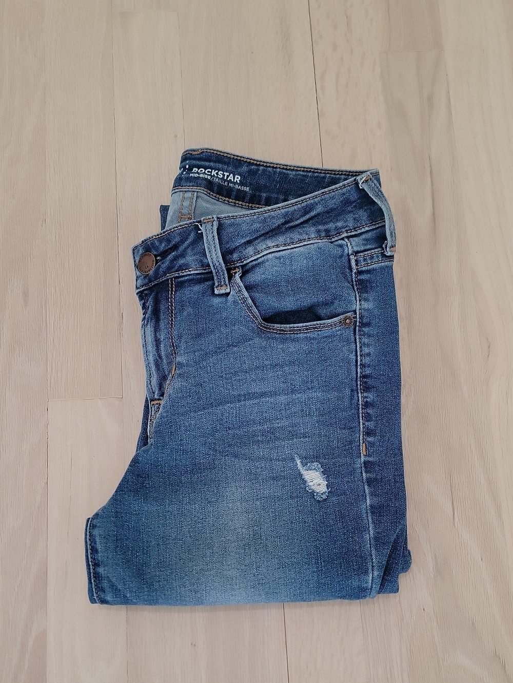Old Navy Blue Skinny Distressed Jeans